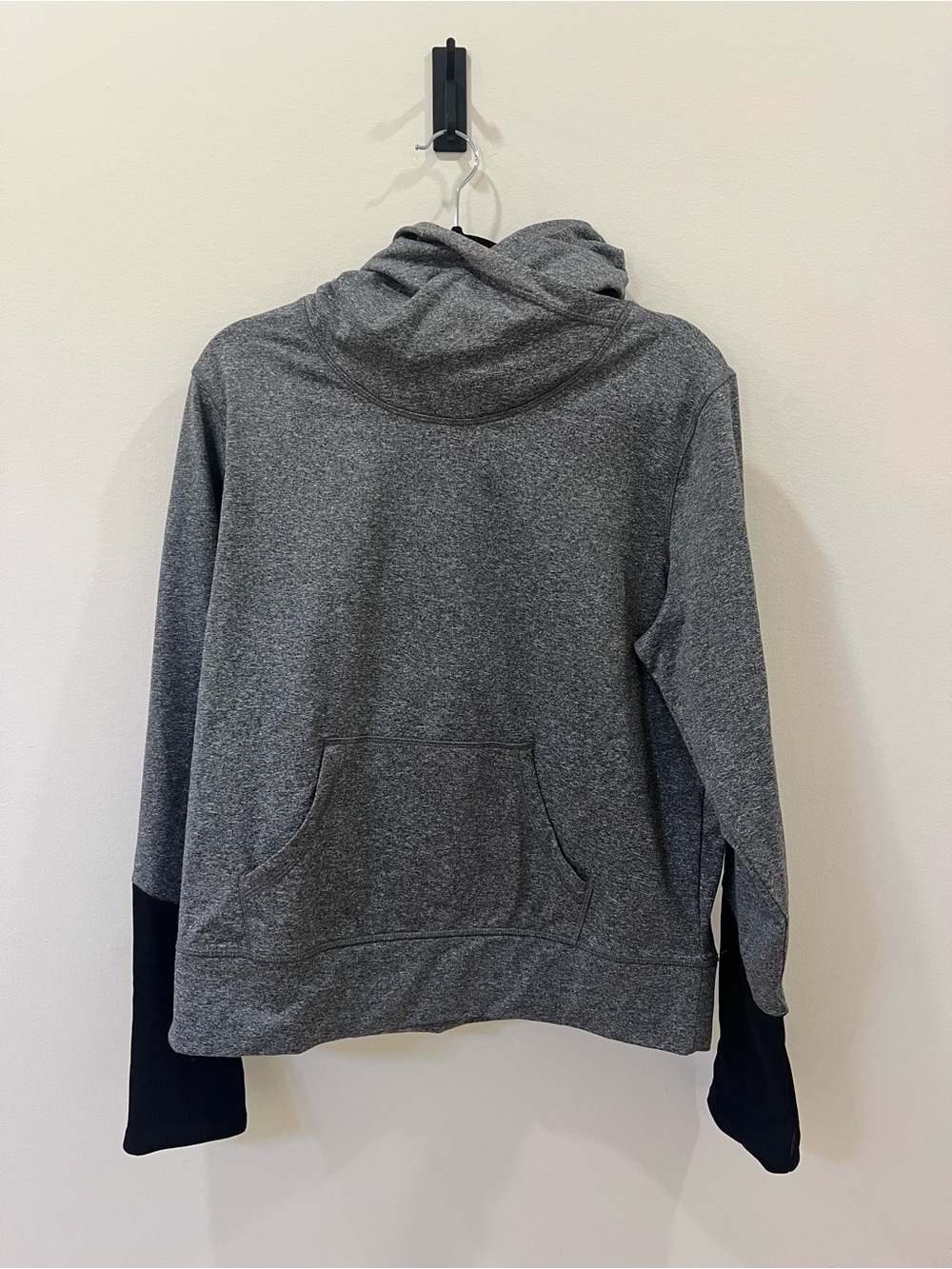 Reflex Gray Hoodie with Black Sleeve Accents